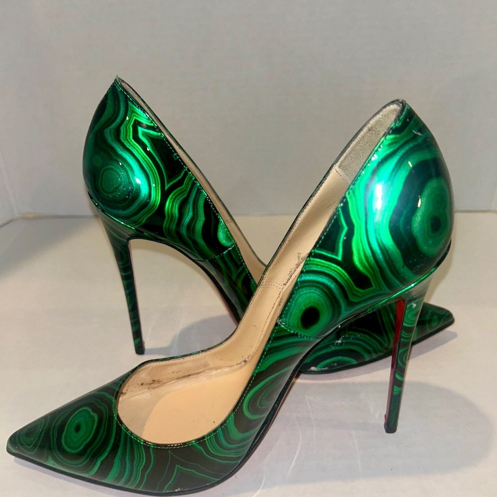 Christian Louboutin Pigalle Follies 120 Patent Malachite